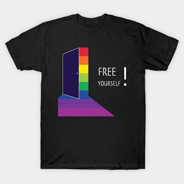 Free Yourself! T-Shirt by zaymen.bouragba